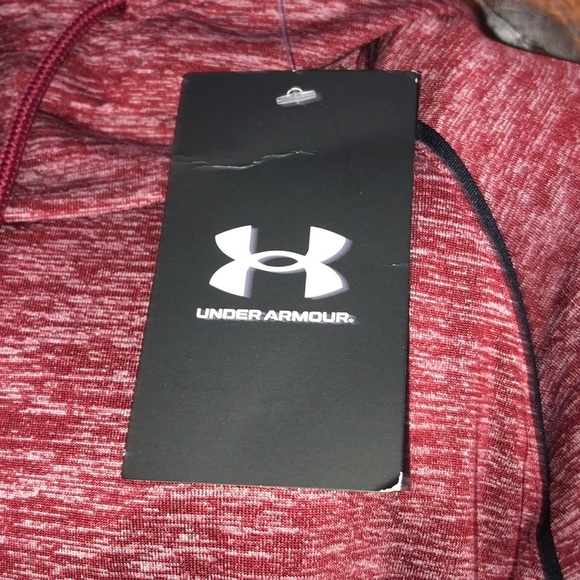 UNDER ARMOUR WOMEN  VELOCITY WORDMARK HOODIE SHIRT MAROON SZ medium​​​ - Picture 7 of 12
